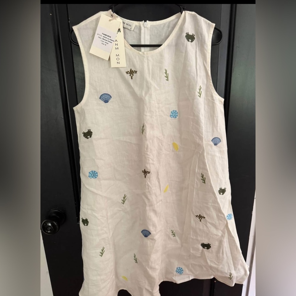 Fanm Mon Casual Dress with Embroidered Details